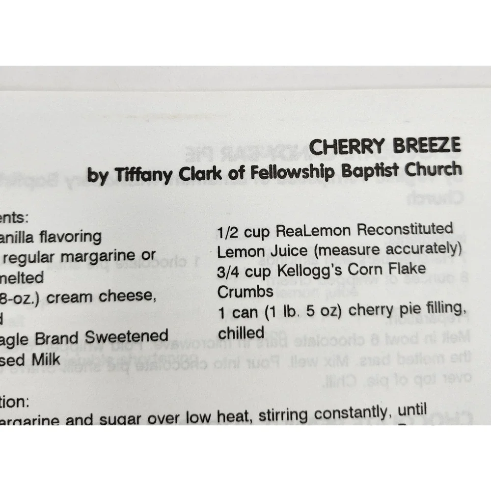Burnt Offerings West Florida Baptist Association Cookbook Recipes‎ 1994